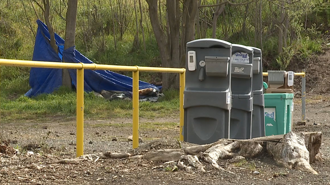 Hand-washing stations arrive at homeless camps to help stop the spread of coronavirus