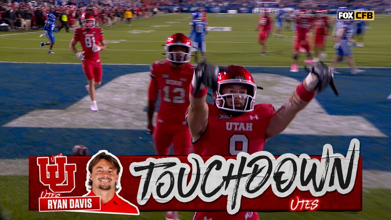 Utah’s Devon Dampier finds Ryan Davis for an 11-yard TD, tying game vs. BYU