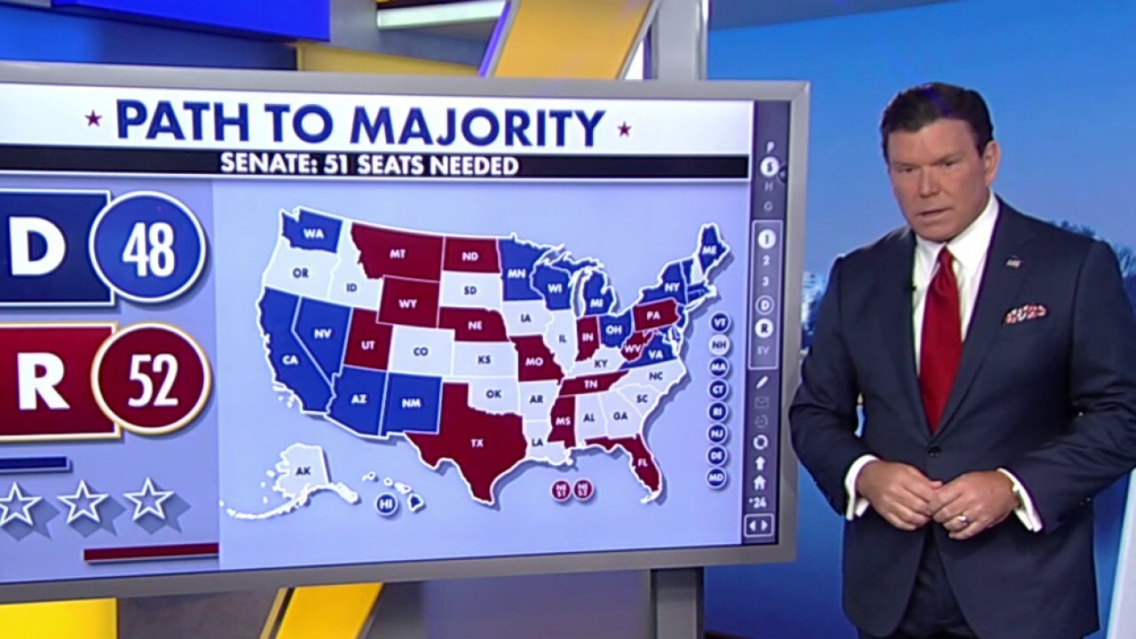 Bret Baier breaks down the 2024 path to majority on the touchscreen 