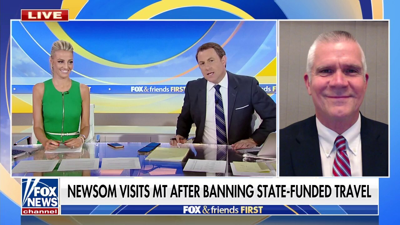 California's Gavin Newsom visits Montana after banning state-funded travel