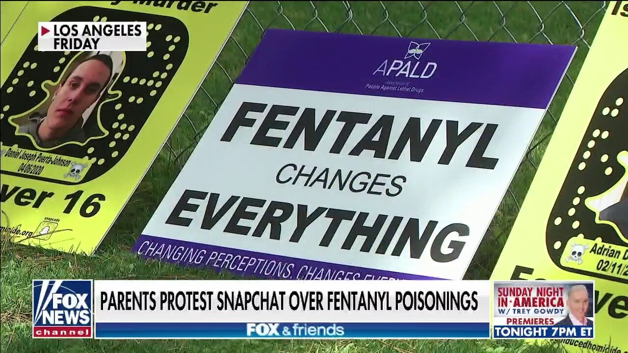 Parents protest Snapchat over Fentanyl poisonings 