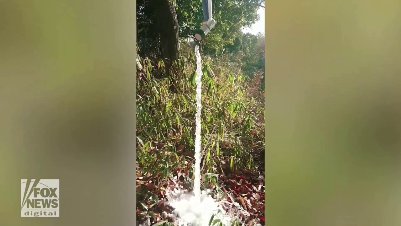 Water hose drips water, freezes in the air: See the amazing video