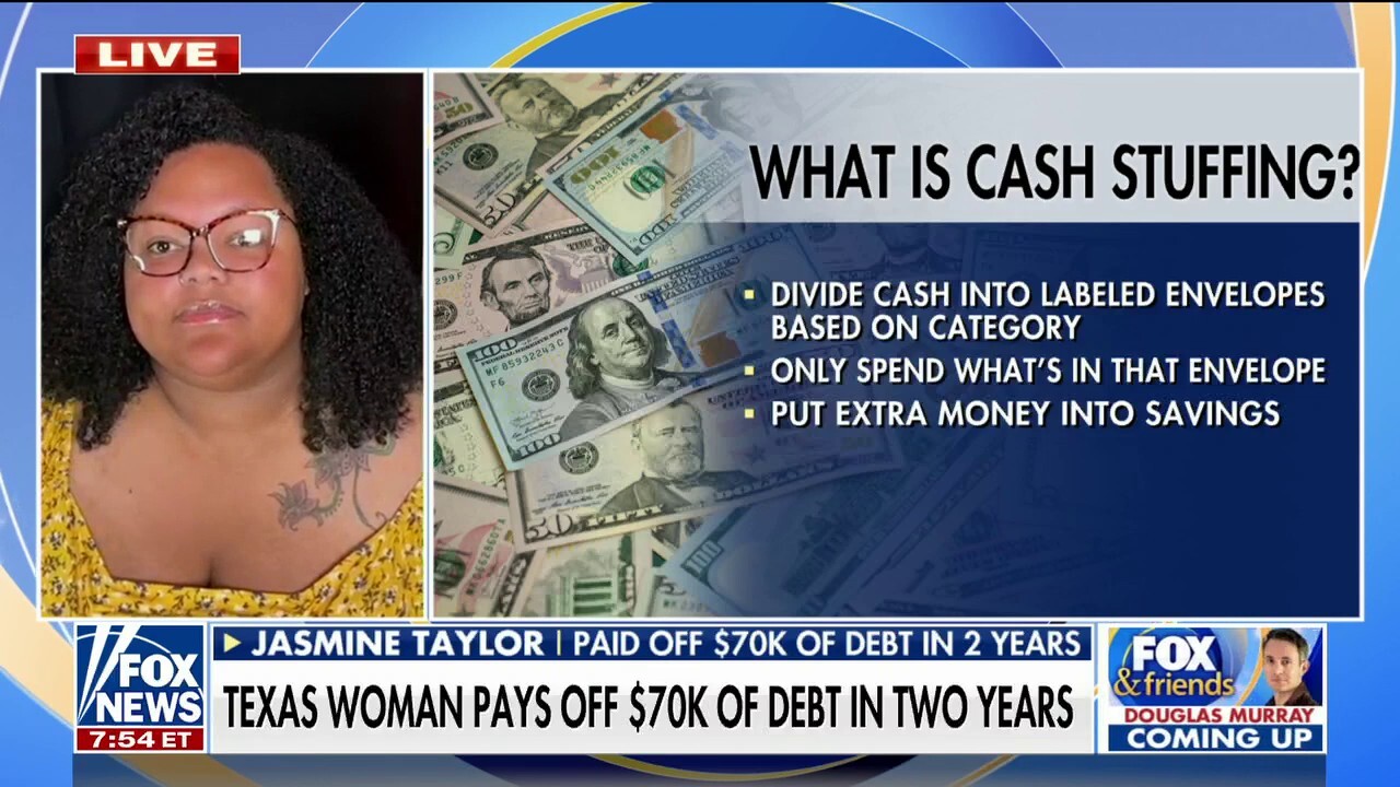Jasmine Taylor details how the ‘cash stuffing’ method helped her pay off $70,000 in debt in two years.