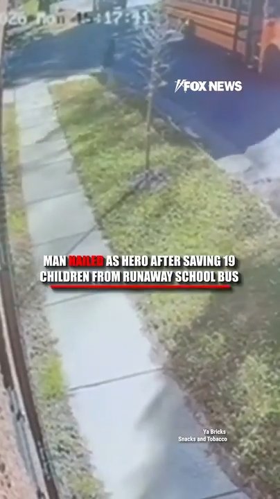 Man saves 19 children from runaway school bus