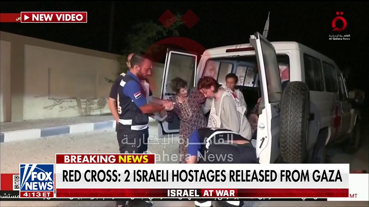  Video emerges of released two Israeli hostages