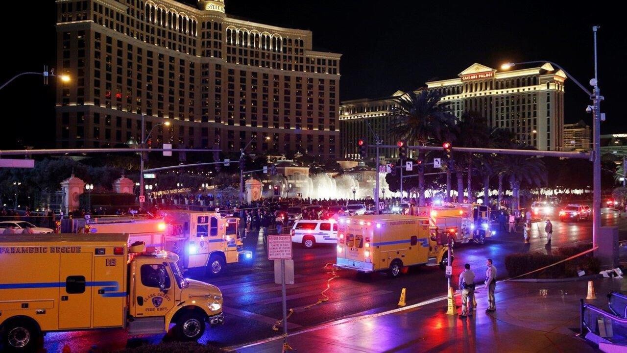 1 dead, dozens hurt after car drives on Las Vegas sidewalk
