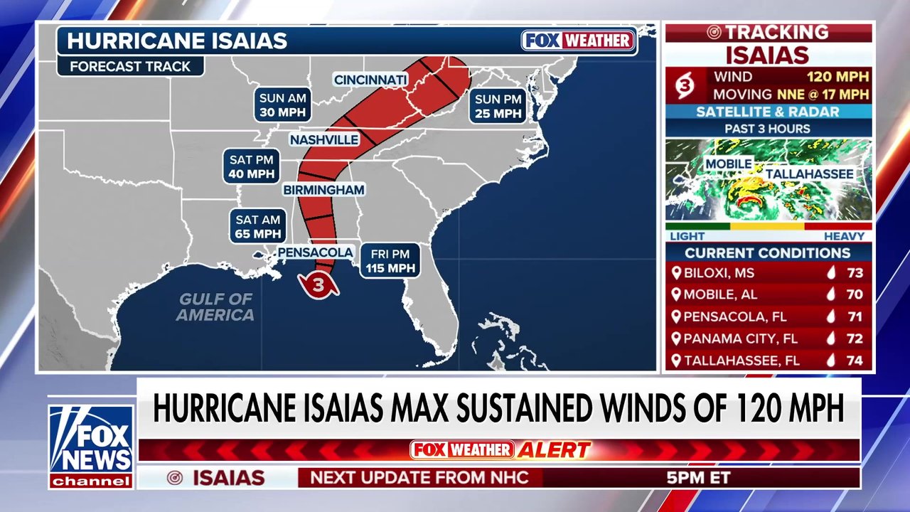 Hurricane Isaias to make landfall as expected Category 3 storm