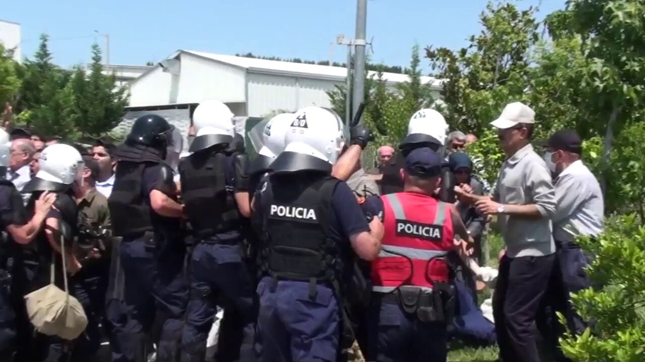 Albanian police clash with Iranian dissidents