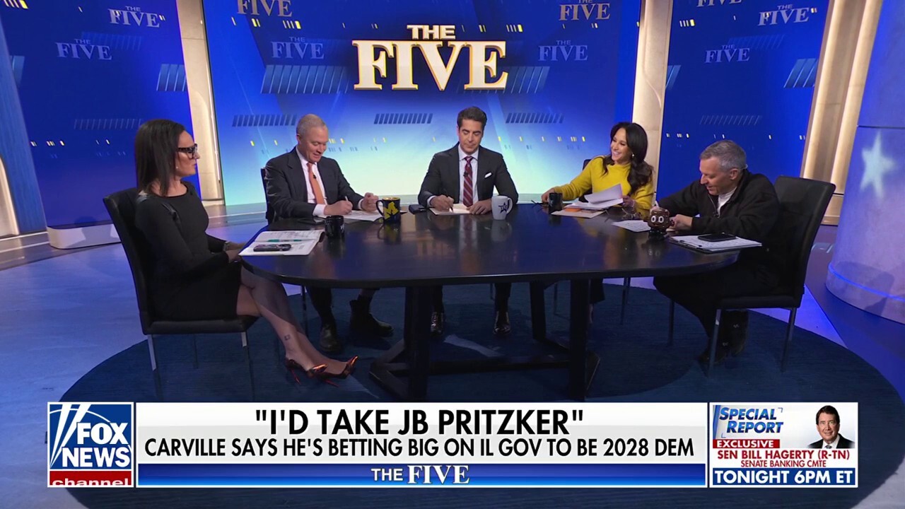'The Five' co-hosts discuss James Carville predicting Illinois Governor JB Pritzker could be the future of the Democratic Party.