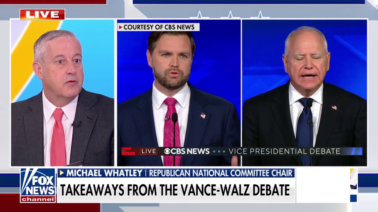 RNC Chair Michael Whatley argues JD Vance won the CBS News Vice Presidential Debate because of his ability to address issues with the economy and discusses the threat of censorship.