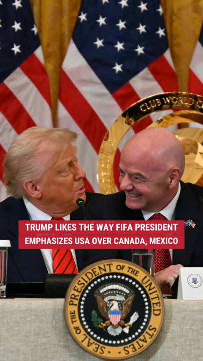 Trump likes the mode   FIFA president   emphasizes USA implicit    Canada, Mexico