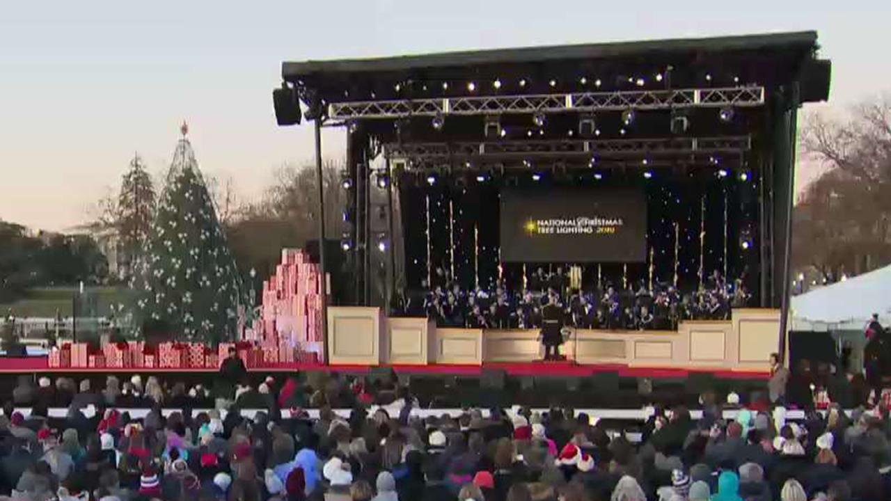 President Trump lights the 2019 White House Christmas tree