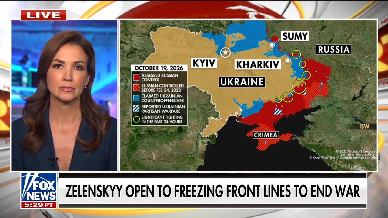 Zelenskyy expresses openness to freezing the front lines to end war