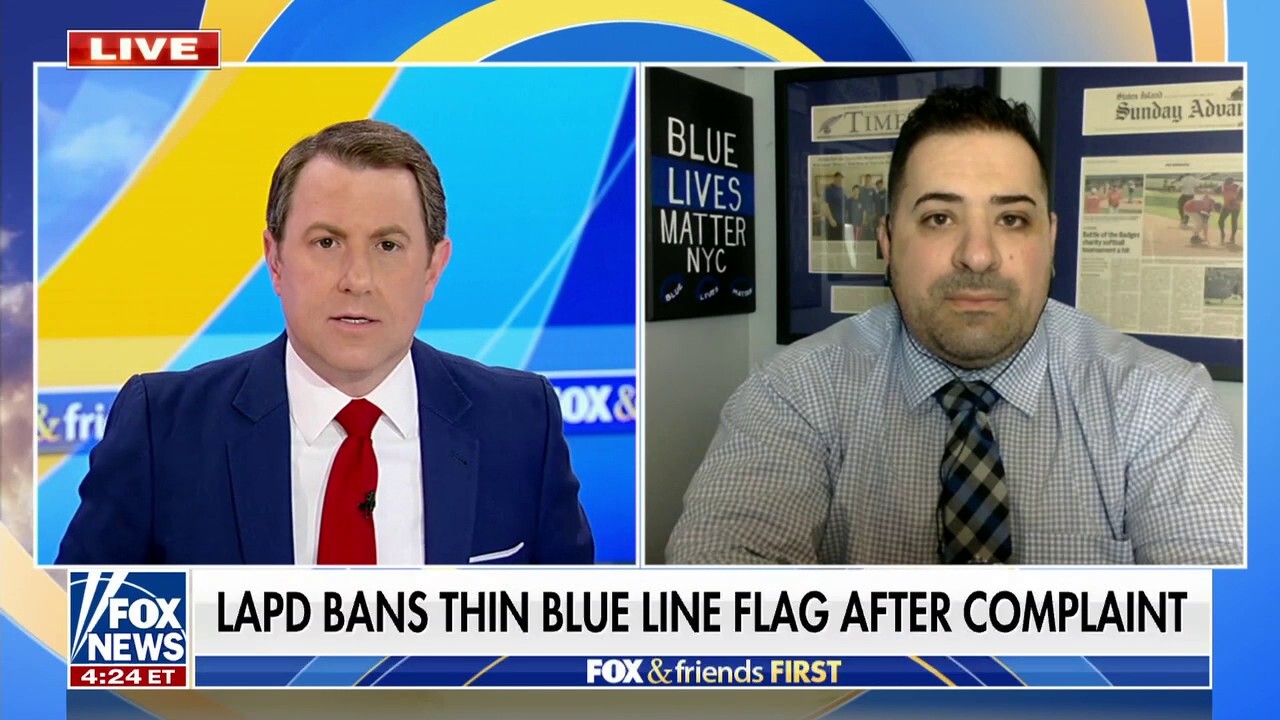 LAPD bans Thin Blue Line flag over complaint 