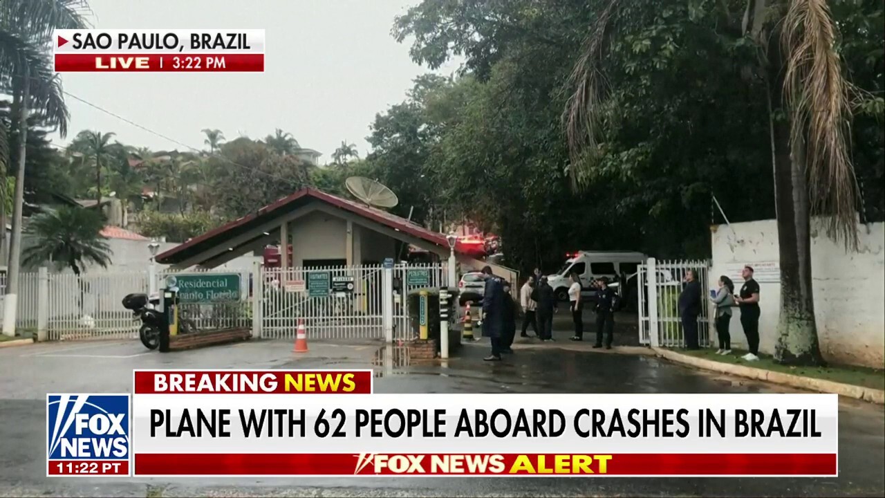 Plane carrying 62 people crashes in Brazil