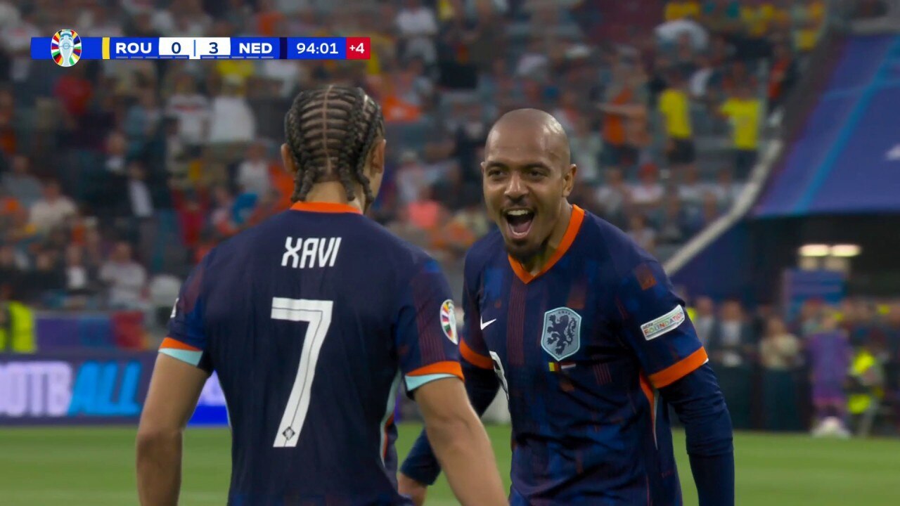 Donyell Malen scores his second goal of the match to seal the Netherlands' 3-0 win vs. Romania | UEFA Euro 2024