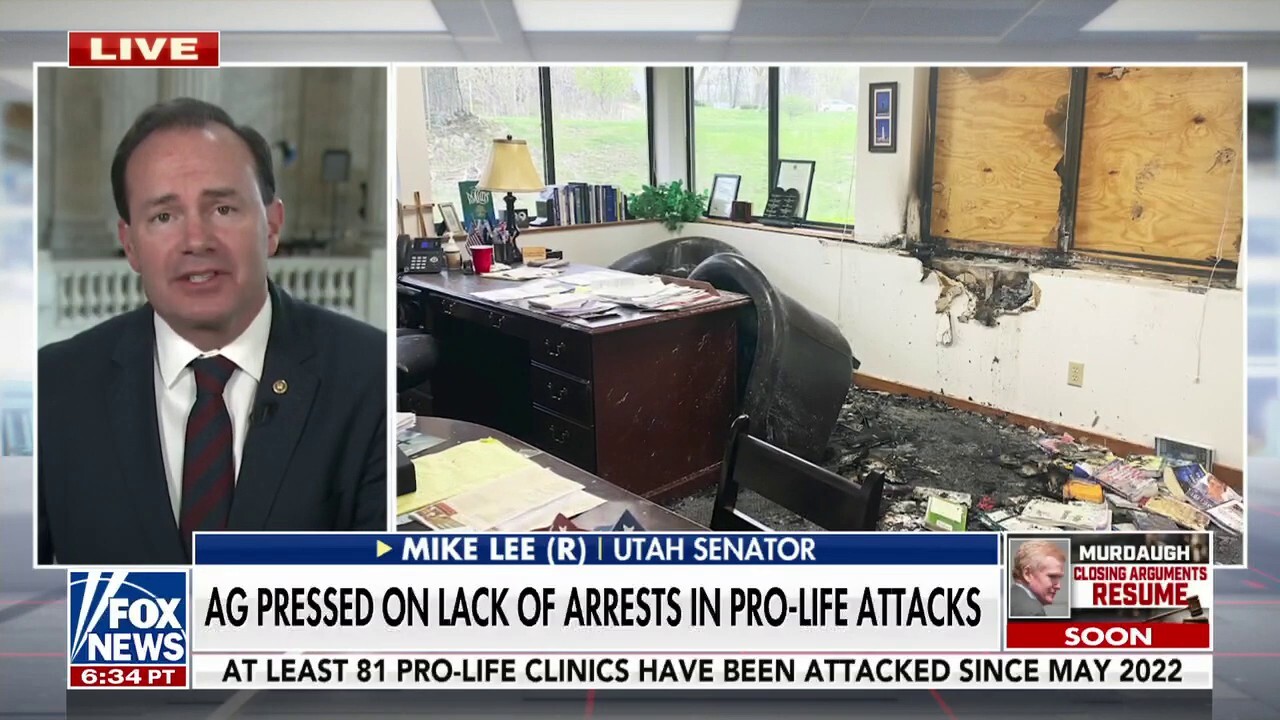 Mike Lee calls out AG Garland for 'preposterous' answers on lack of arrests for attacks on pro-life centers