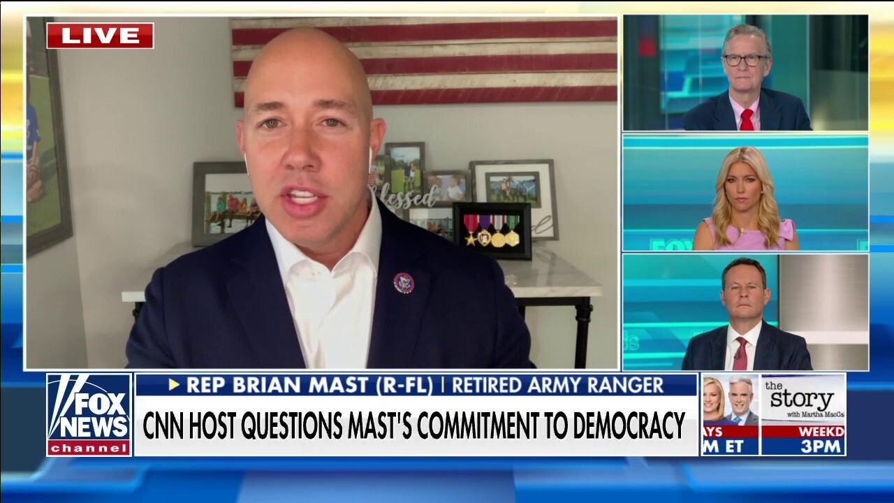 Rep. Mast responds after CNN's Tapper questions his commitment to democracy