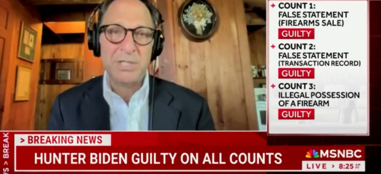 MSNBC’s Weissmann says Hunter Biden verdicts proves that Joe Biden is the ‘embodiment of the rule of law"