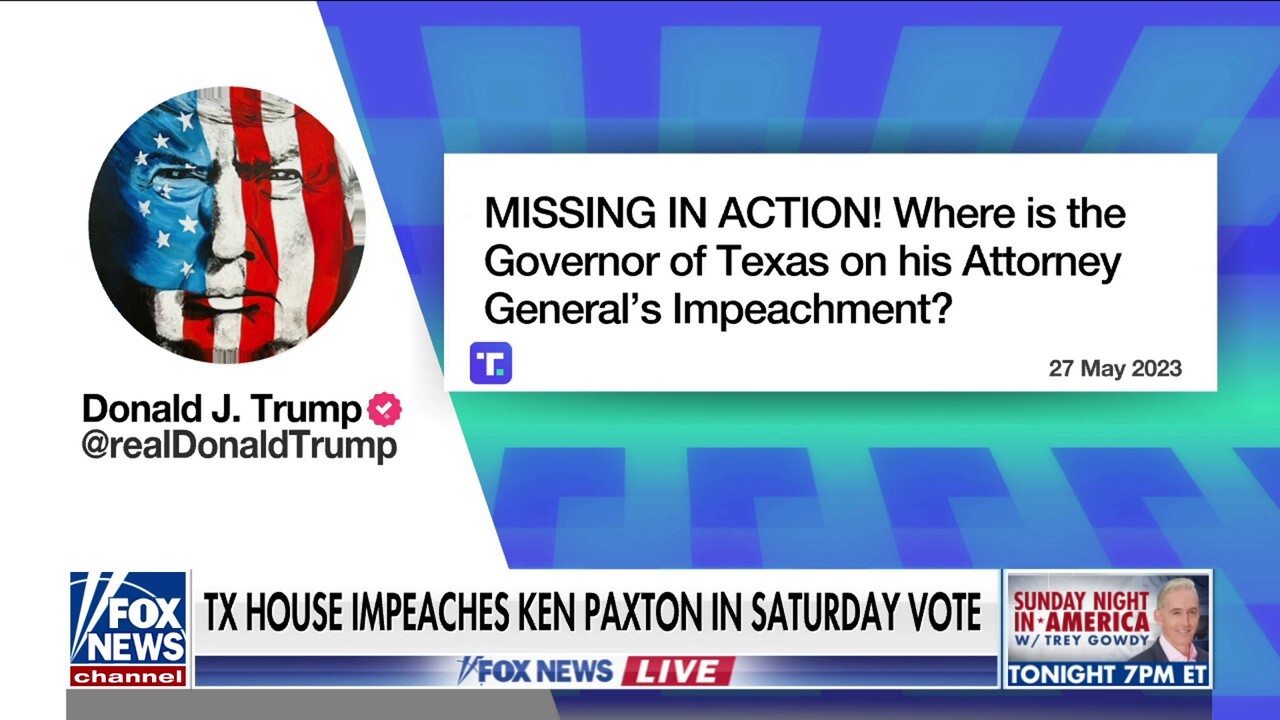 Texas House of Representatives votes to impeach AG Ken Paxton