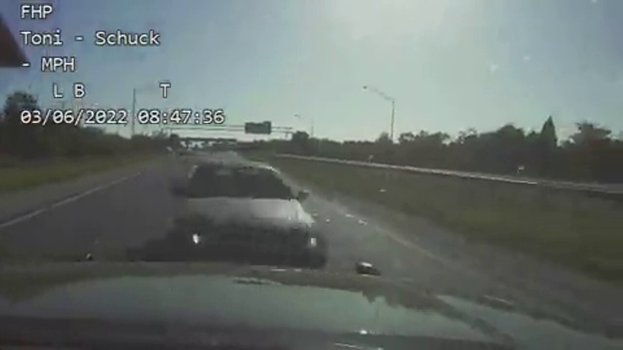 Florida Highway Patrol trooper puts self between speeding drunk driver and 10K runners: Dashcam video
