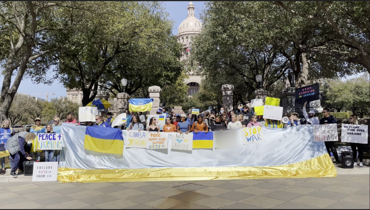 Anti-Russia rally in Austin, Texas