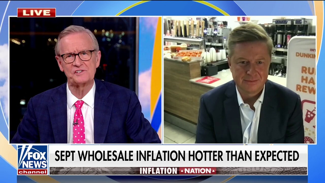 Dunkin' Americas President Scott Murphy joined 'Fox & Friends' to discuss how wholesale inflation has impacted business as prices soar. 