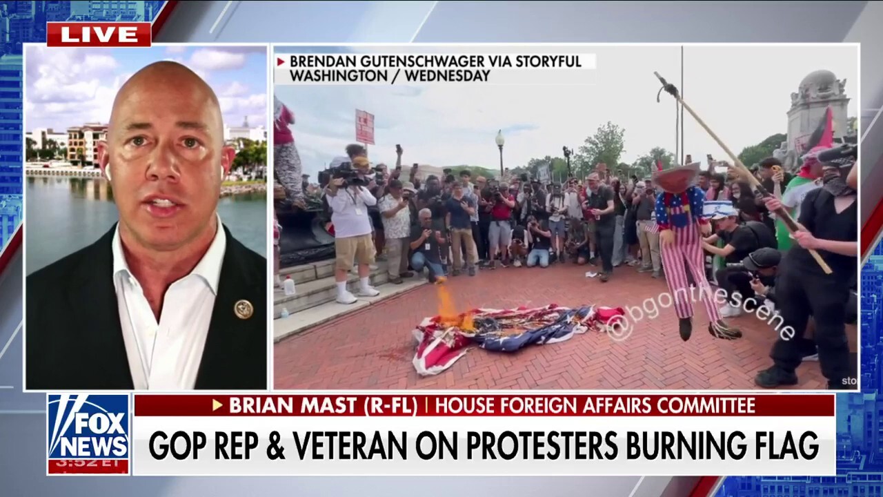 Flag burning protest was sponsored by American unions: Rep. Brian Mast