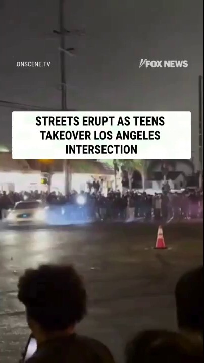 Streets ERUPT as teens TAKEOVER Los Angeles intersection