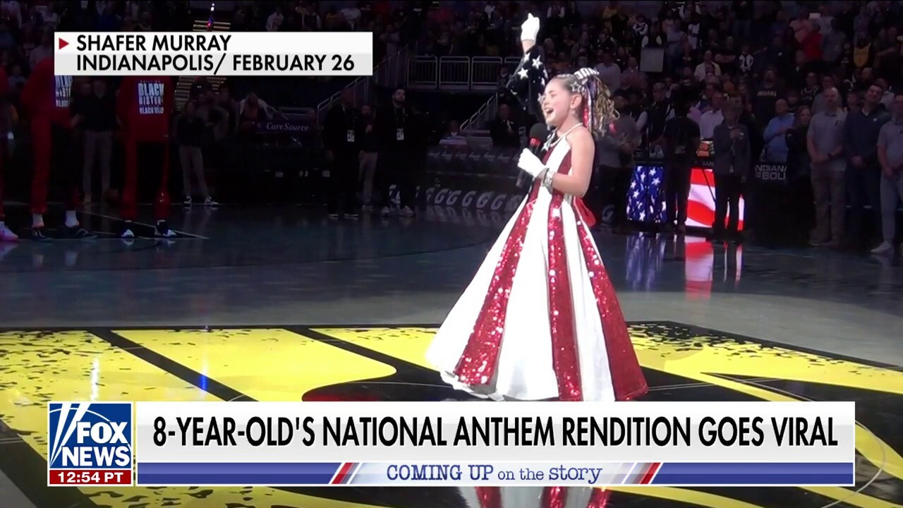  8-year-old's National Anthem rendition goes viral