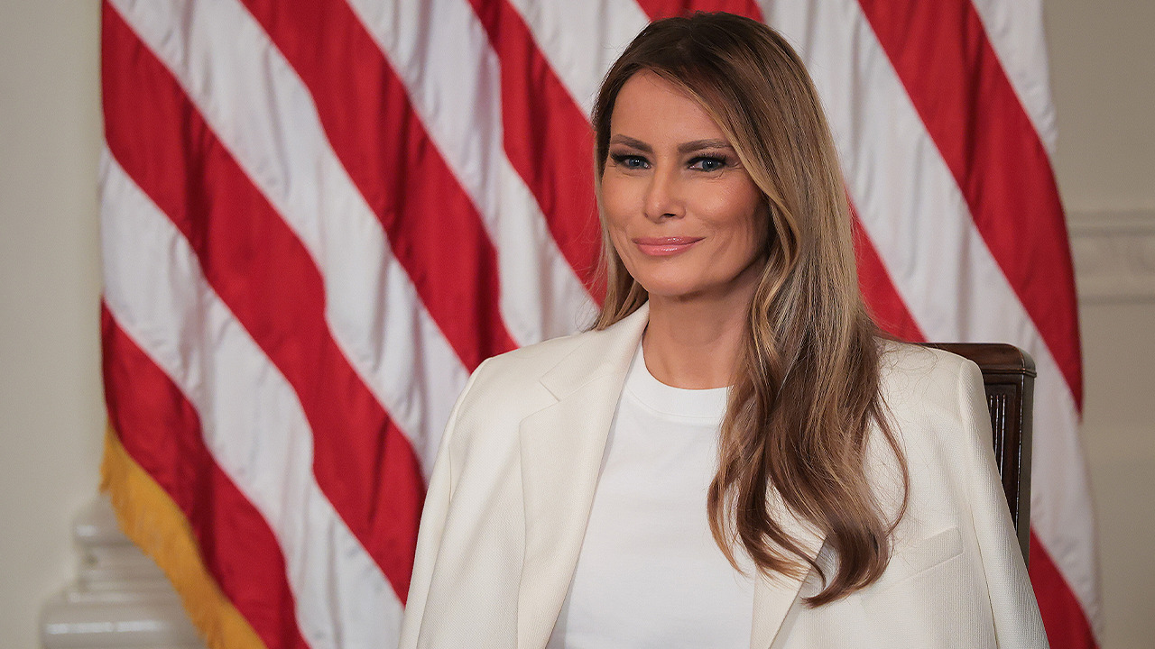WATCH LIVE: Melania grabs paintbrush for flag fun with kids on 'Take Your Kids to Work Day'