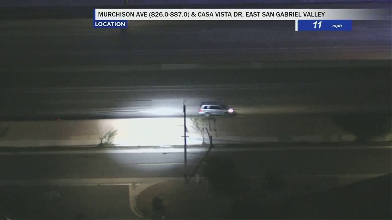 Suspect leads police on a spark-filled chase on a California highway
