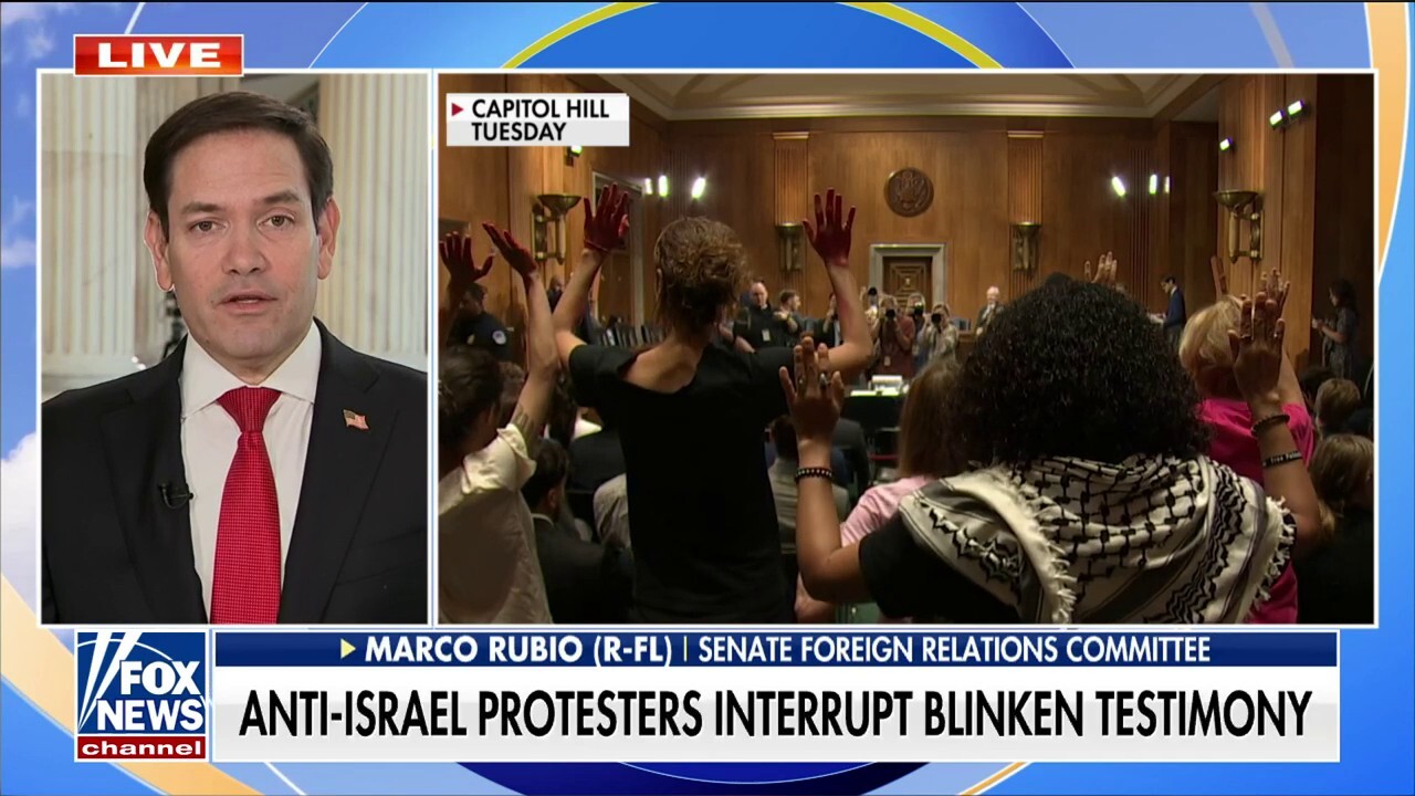 Sen. Rubio reacts to anti-Israel protests during Blinken's testimony: 'Hamas thinks they have the upper hand'