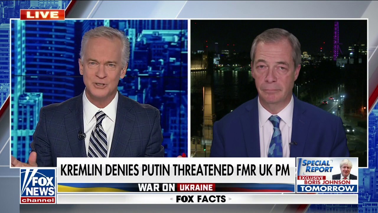  Nigel Farage: Very difficult to take Boris Johnson at his word on alleged Putin threat