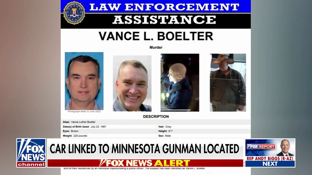 Authorities say they've located a vehicle belonging to Vance Boelter