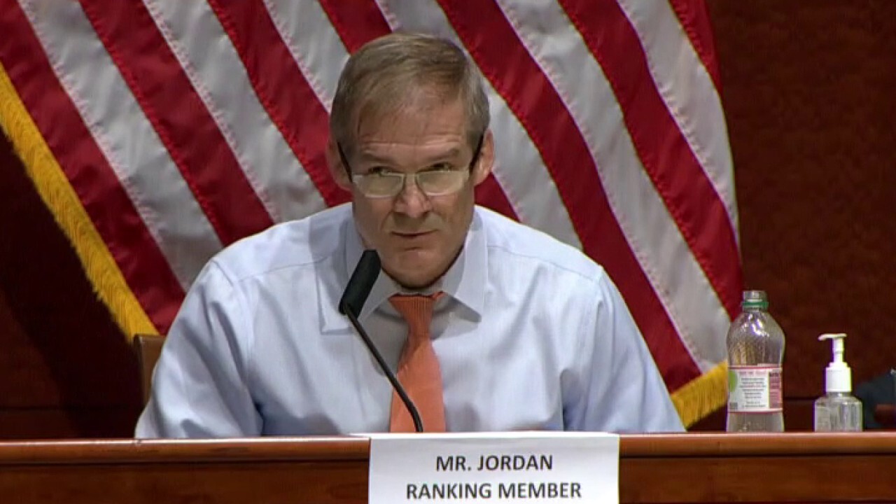 Rep. Jordan plays video montage contradicting media narrative of 'peaceful protests' during Barr hearing