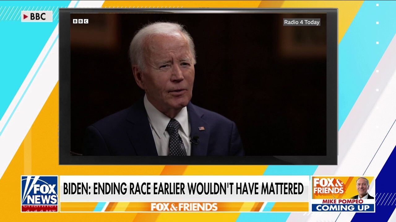 Biden defends timing of 2024 exit: 'I don't think it would have mattered'