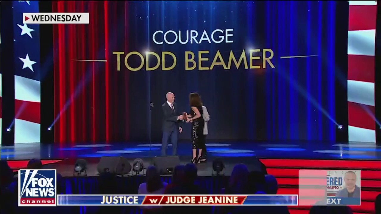 Judge Jeanine presents the 'Courage' award at Fox Nation's Patriot Awards