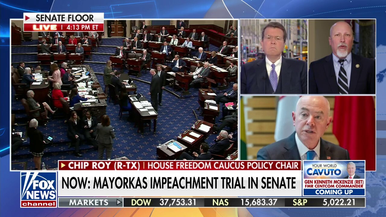 Rep. Chip Roy, R-Texas, discusses DHS Secretary Alejandro Mayorkas' impeachment trial in the Senate on ‘Your World.’