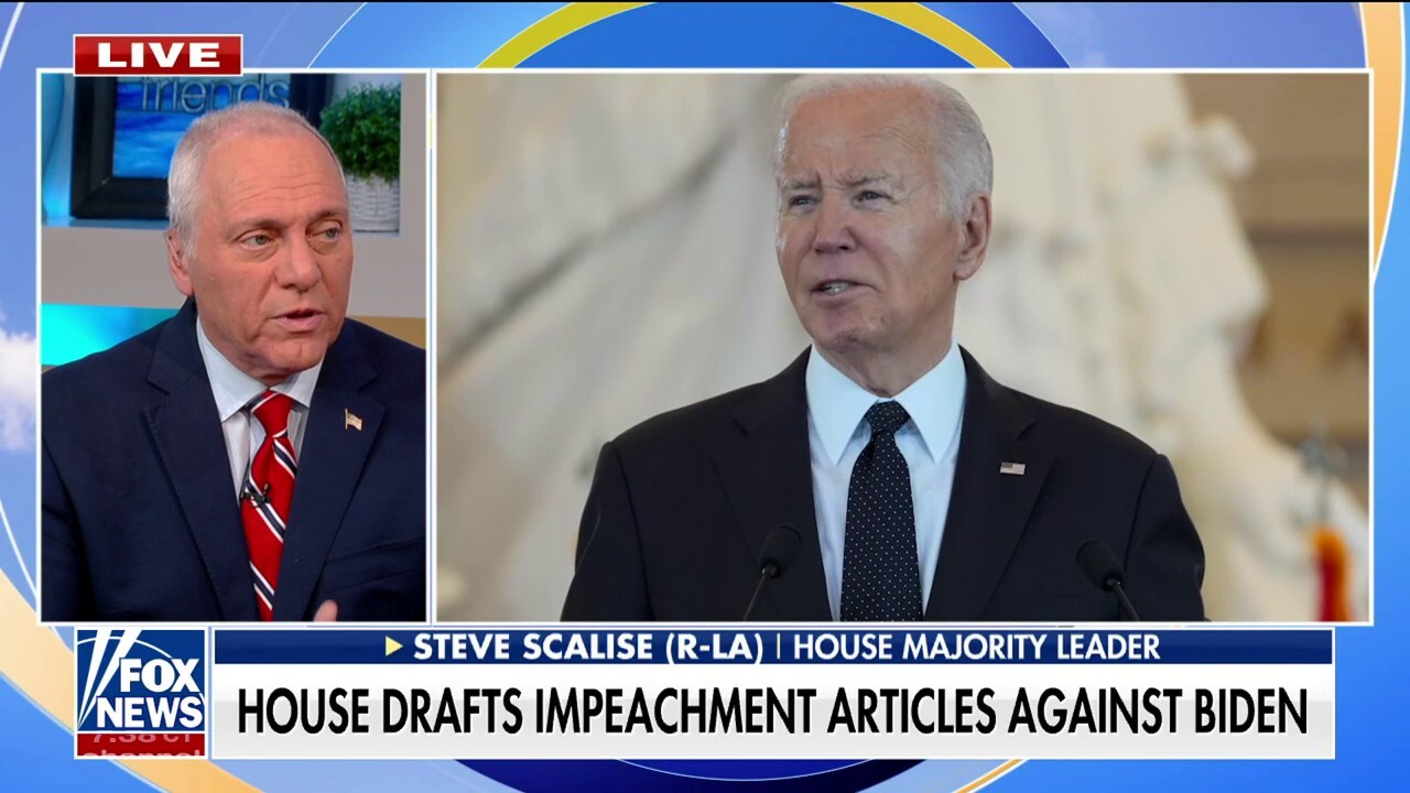 House Majority Leader Rep. Steve Scalise, R-La., explains why the House is drafting articles of impeachment against President Biden after he withheld aid to Israel.