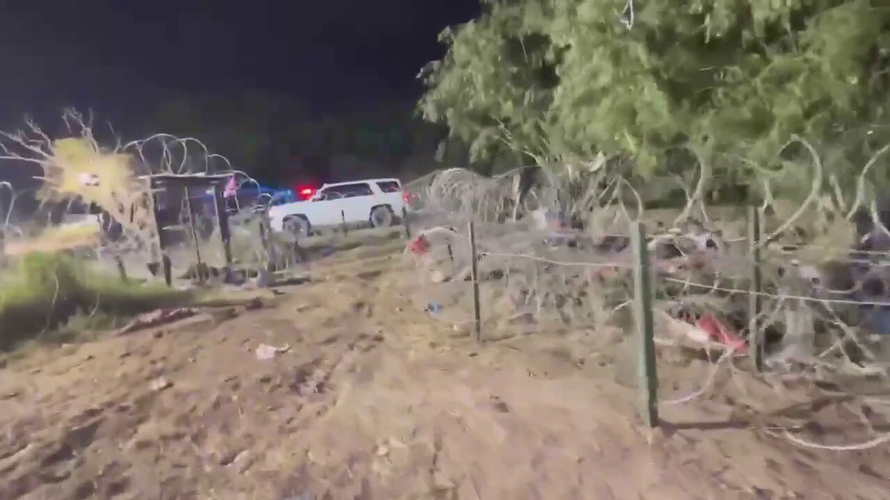 Gov. Abbott said barbed wire was installed to close a gap at the US-Mexico border