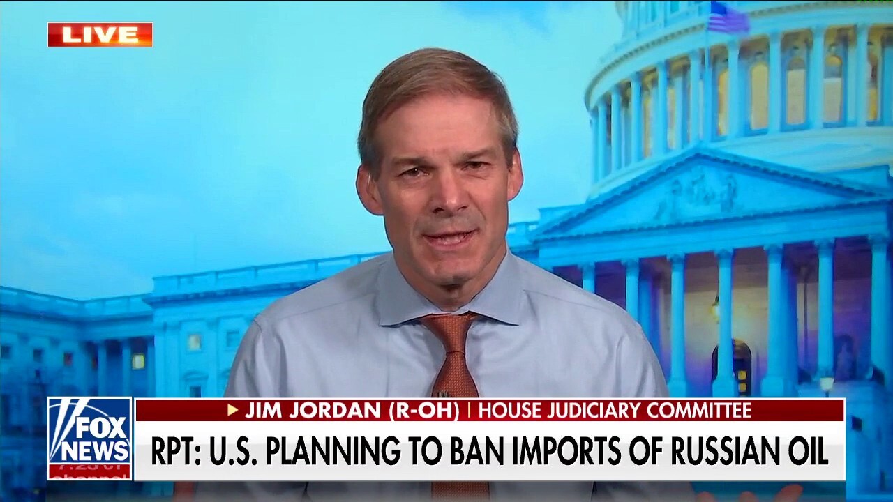 Jim Jordan blasts Biden over oil: He's afraid to stand up to his own party