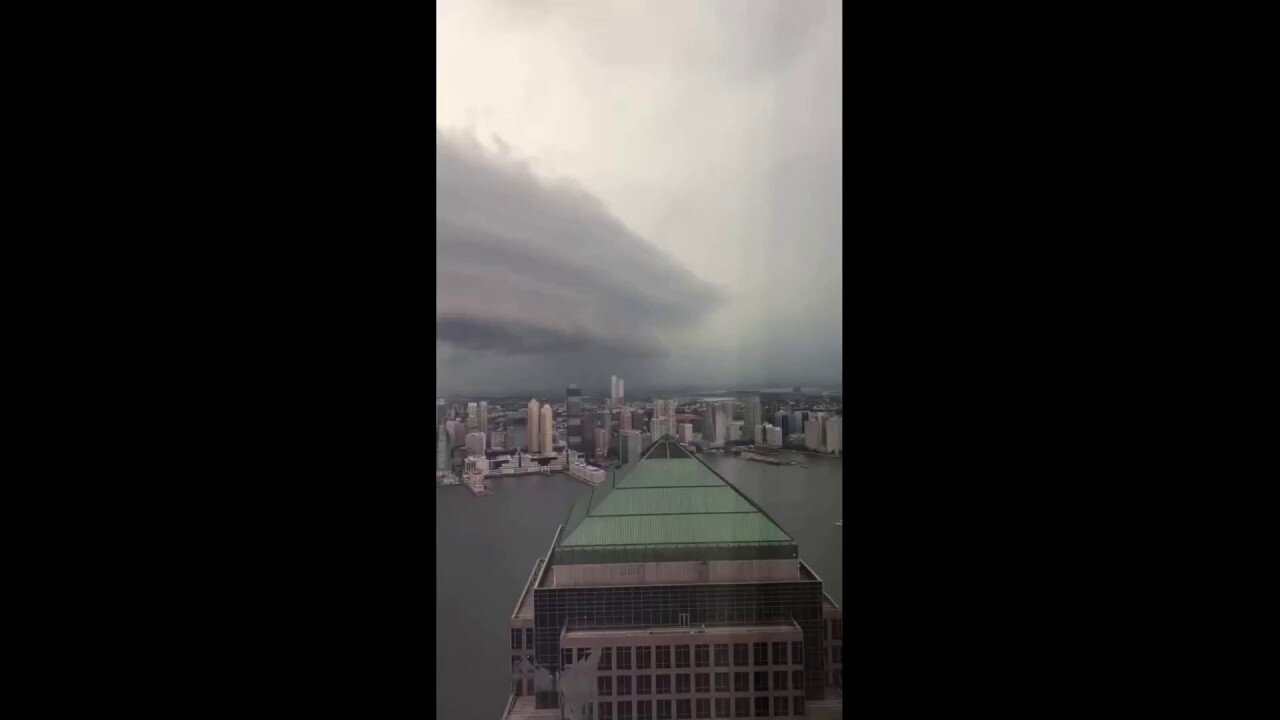 Amazing views of storm clouds seen from One World Trade Center