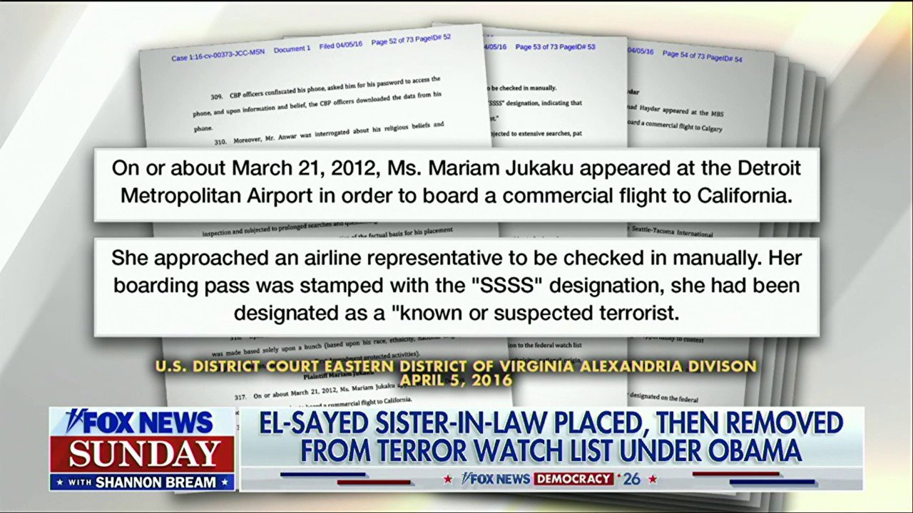 El-Sayed confirms sister-in-law took part in class action lawsuit over terrorist watchlist