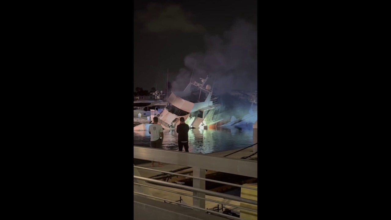 California luxury yacht sinks after catching fire