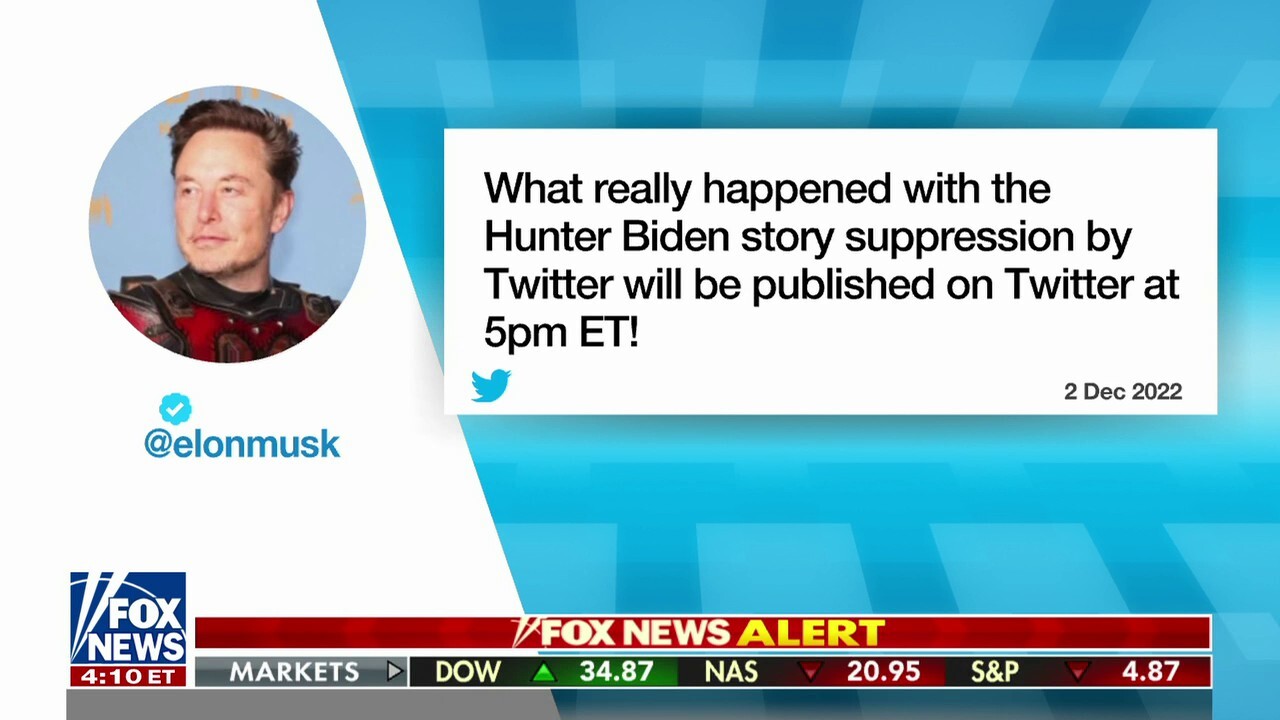Elon Musk to release details on Twitter's suppression of Hunter Biden story
