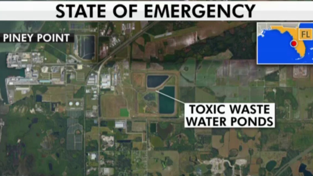 Florida wastewater pond in danger of collapsing