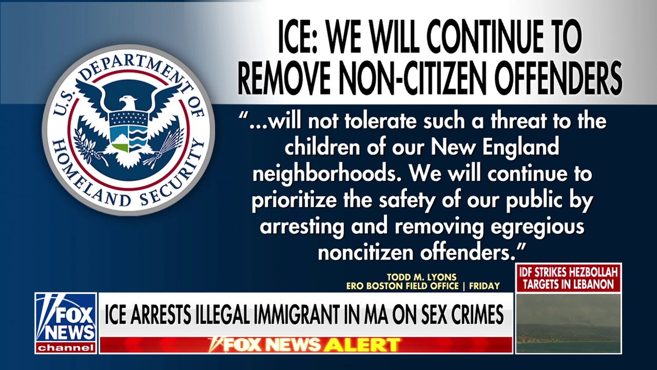 ICE agents in Boston arrest illegal immigrants on sex crimes 