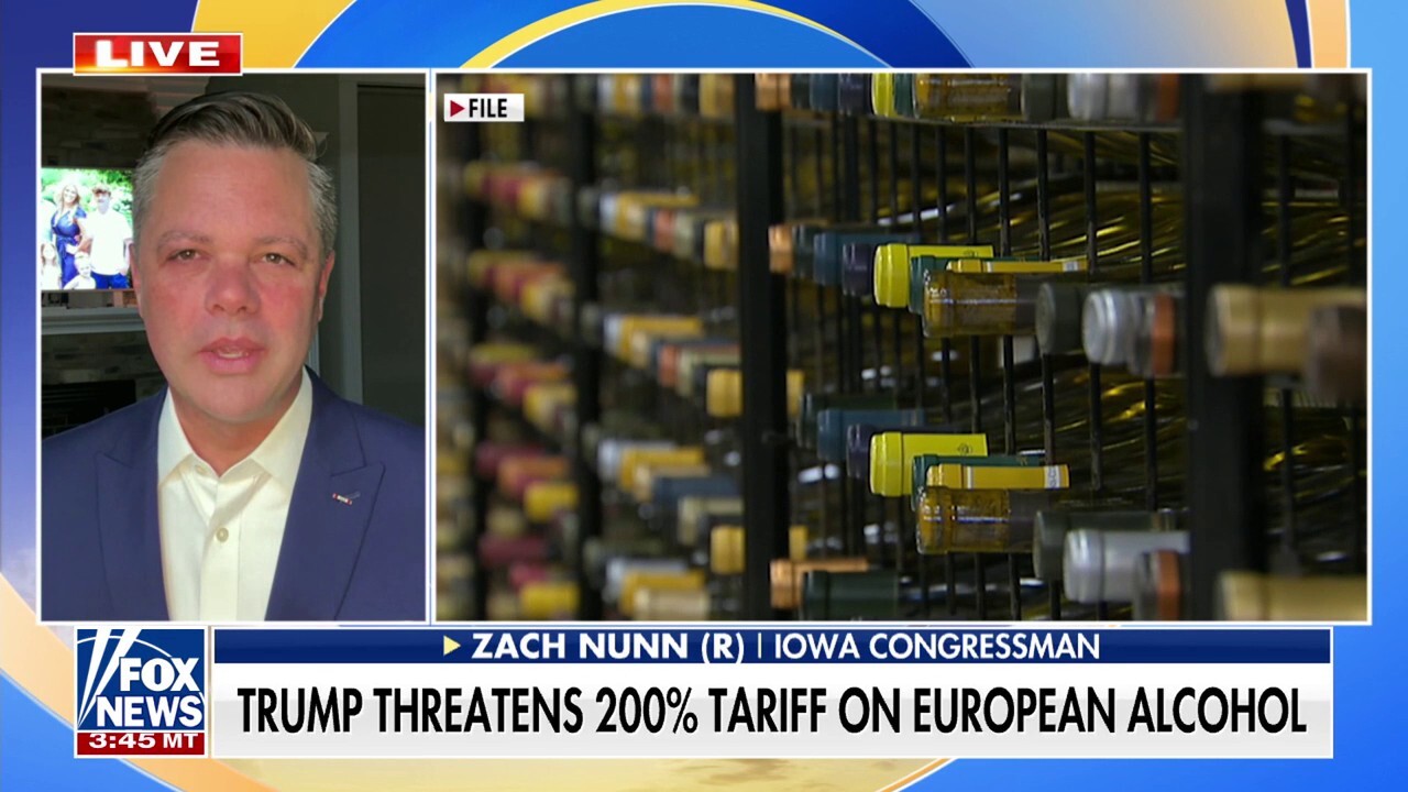 Trump threatens 200% tariff on European alcohol amid trade feud 