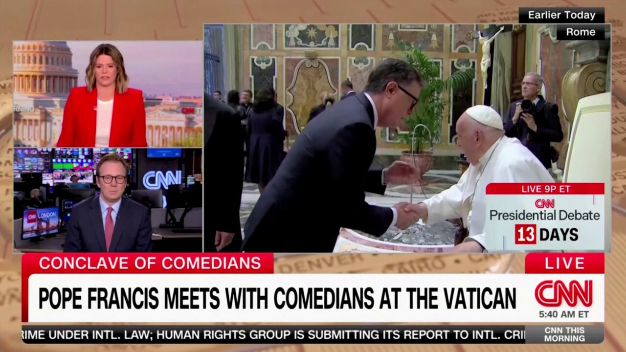 Pope Francis meets with top comedians at Vatican